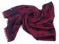 Preview: Scarf Shawl Viscos fleecy Points Red Bordeaux Navy